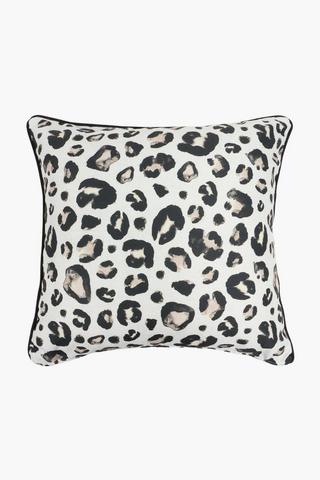 Printed Patio Leopard Scatter Cushion, 60x60cm