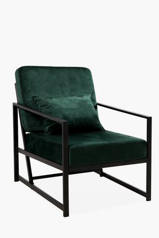 Velvet Metal Frame Chair