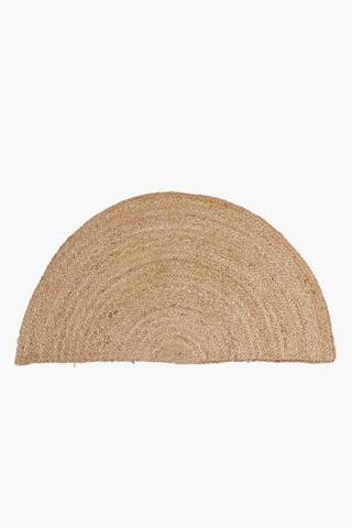 Jute Half Moon Door Mat, 40x80cm