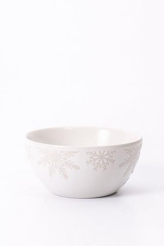 Snowflake Stoneware Bowl
