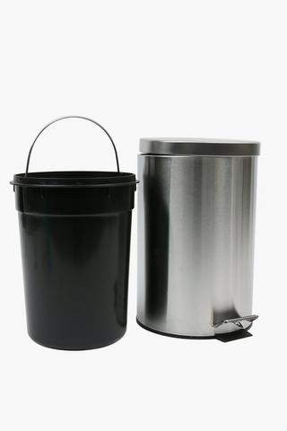 Stainless Steel Round Pedal Dustbin, 5l