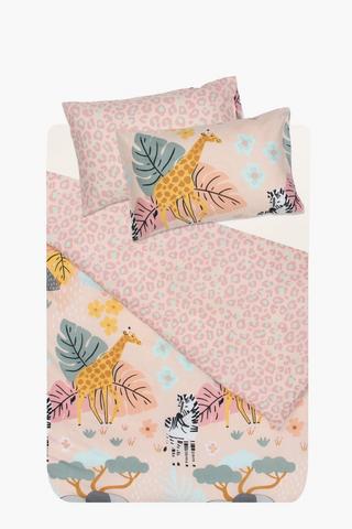 Polycotton Kerry Jungle Reversible Duvet Cover Set
