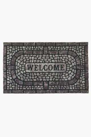 Polyester Pebble Door Mat, 45x75cm
