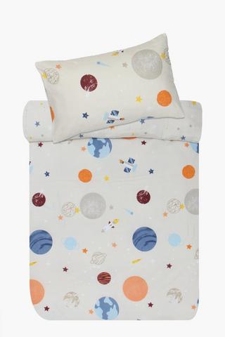 Polycotton Mason Planets Reversible Duvet Cover Set