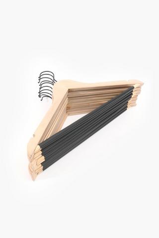 10 Pack Wooden Hangers