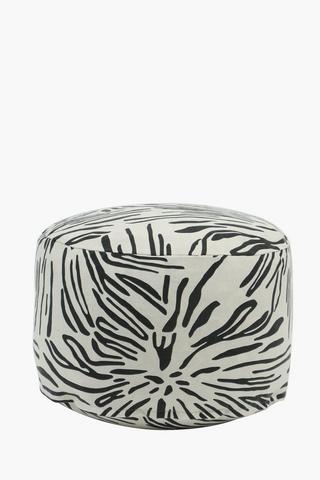 Printed Lindokuhle Pouffe , 50cm