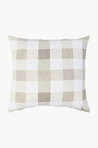 Printed Leeds Check Scatter Cushion, 60x60cm