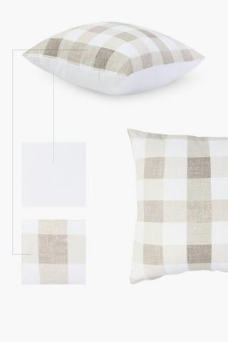 Printed Leeds Check Scatter Cushion, 60x60cm