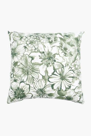 Printed Flora Scatter Cushion, 60x60cm