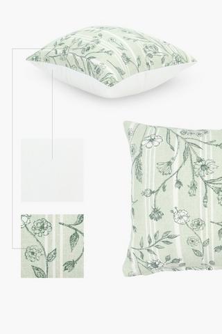2 Pack Heidelberg Floral Scatter Cushion Covers, 45x45cm