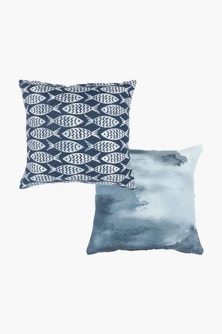 2 Pack Everly Coast Scatter Cushion Covers, 45x45cm