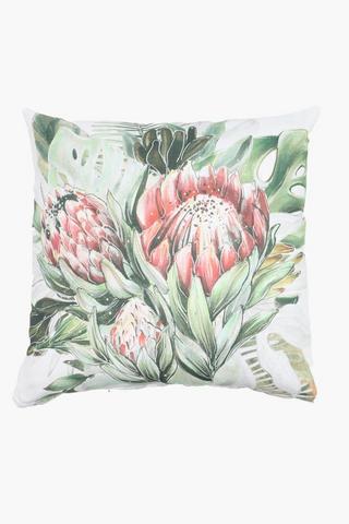Printed Bella Protea Scatter Cushion Cover, 60x60cm