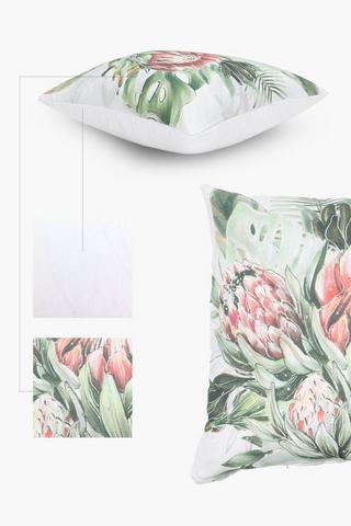 Printed Bella Protea Scatter Cushion Cover, 60x60cm