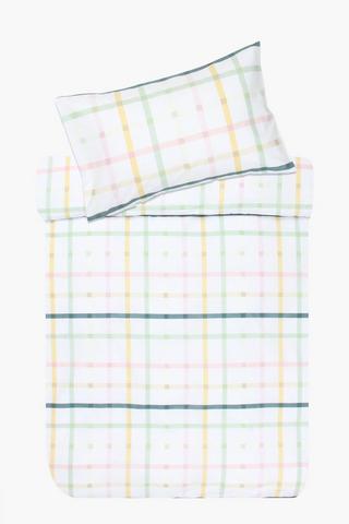 Cotton Ava Check Duvet Cover Set