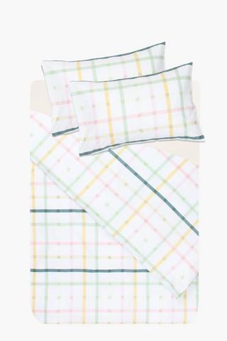 Cotton Ava Check Duvet Cover Set