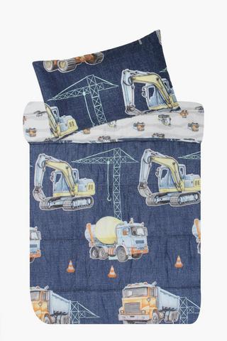 Soft Touch Travis Construction Glow In The Dark Comforter Set