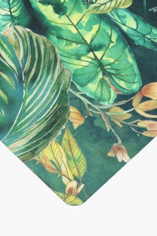 Printed Osaka Leaf Kitchen Mat, 50x125cm