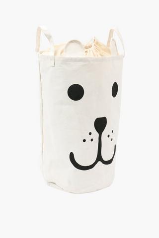 Canvas Dog Basket With Drawstring