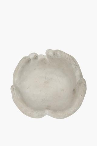 Palm Hands Bird Bath, 20x12cm