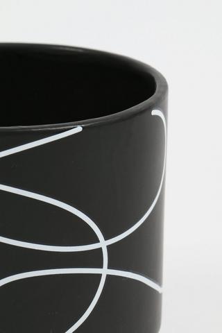 Swirl Ceramic Planter, 14x14cm