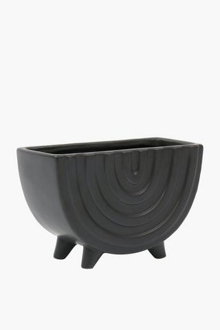 Rainbow Ceramic Planter, 20x13cm