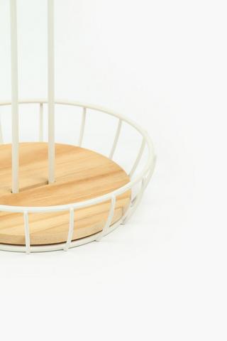 Metal And Wood Paper Towel Holder