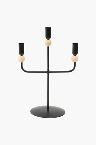 Bead Metal Candelabra, 25x36cm