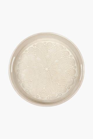 Carved Round Tray