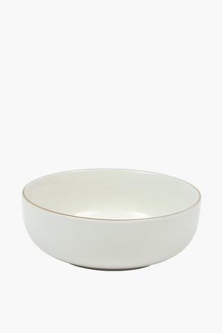 Metallic Rim Porcelain Bowl