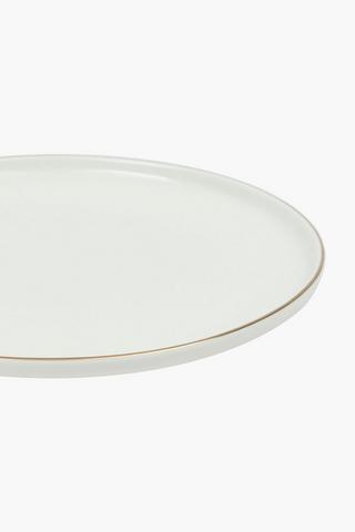 Metallic Rim Porcelain Dinner Plate