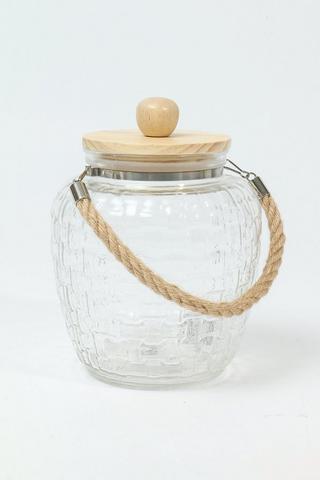 Glass Weave Sweet Jar