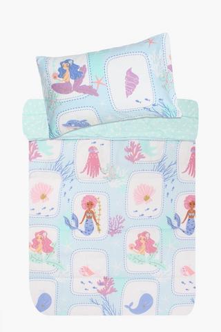 Soft Touch Glow In The Dark Mermaid Reversible Comforter Set