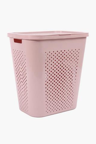 Plastic Dot Laundry Basket