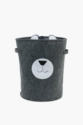 Bear Felt Laundry Basket