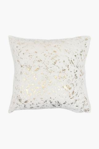 Faux Fur Foil Scatter Cushion, 50x50cm