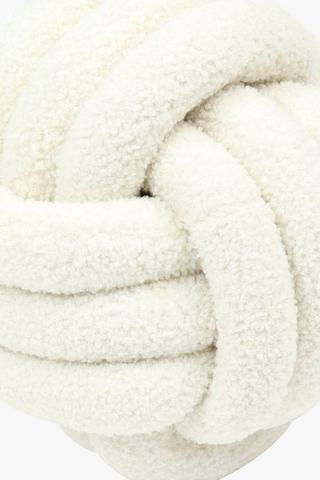 Textured Boucle Knot Scatter Cushion, 28cm