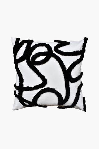 Textured Tufted Crane Scatter Cushion, 50x50cm