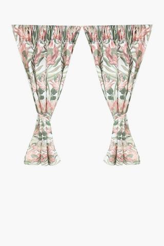 2 Pack Printed Cardinal Cafe Curtain, 110x120cm