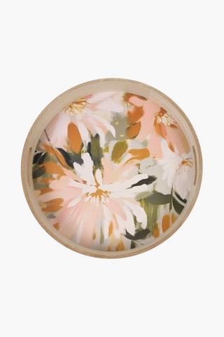 Amiel Round Wood Serving Tray