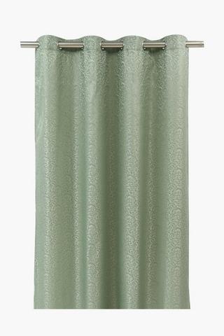 Jacquard Distressed Damask Eyelet Curtain, 140x225cm