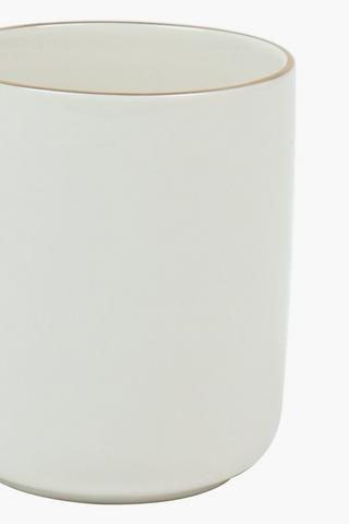 Metallic Rim Porcelain Mug