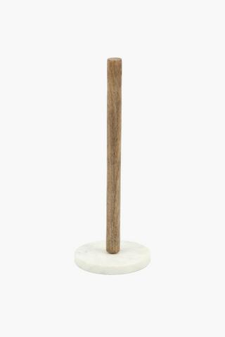 Wood And Marble Paper Towel Holder