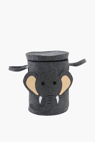 Elephant Felt Laundry Basket