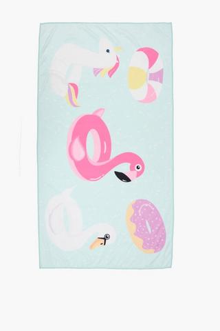 Flora Flamingo Beach Towel, 70x130cm