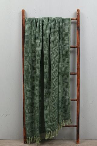 Polycotton Geometric Block Throw, 140x180cm