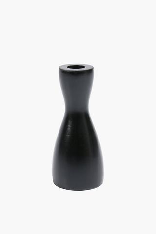 Hour Glass Wooden Candle Holder, 7x25cm