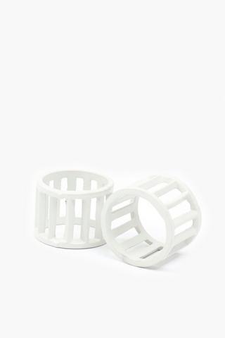2 Pack Stripe Napkin Rings