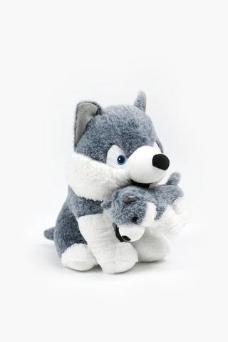 Dog With Pup Soft Toy, 35cm