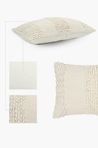 Textured France Bobble Scatter Cushion, 40x60cm