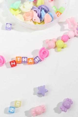 Rainbow Beads In Mermaid Shaped Box